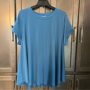 LuLaRoe Blue Erika Women's Tunic Swing Blouse Top XL